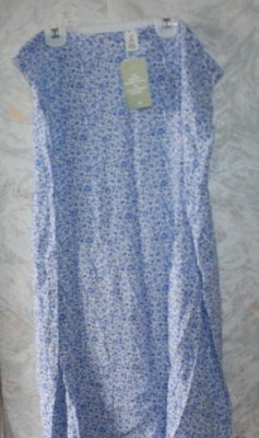 NUEVO CON ETIQUETAS H&M Falda Recta Larga Talla 16 Azul/Blanco Estampado Floral.Cremallera. Ranura lateral. Foto 1 de 2
