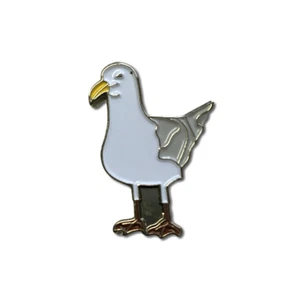 Seagull Pin Badge Bird Enamel Lapel - Picture 1 of 1