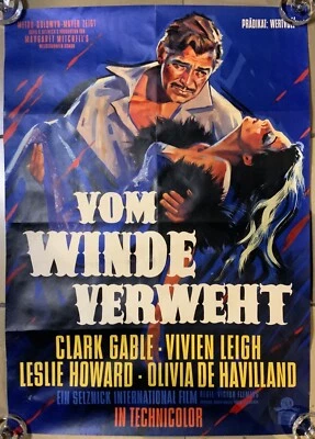 Original Kinoplakat Vom Winde Verweht (Wiederaufführung 1962) - Bild 1 von 4