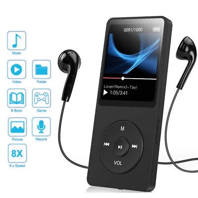 16GB MP3 MP4 Player Musik Recorder Built in Speakers Sports Läuft mit Earphone