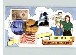 Beautiful Hand painted SCOUTING FDC, COLOR CANCEL, B. Montgomery H/P - Picture 1 of 1