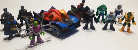 Imaginext DC Comics Batman Robin Gordon Brainiac Croc Villians Toy Lot Cover