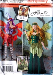 Simplicity Pattern 1550 Misses' Fairy Costume and Hat in 3 Sizes SML, Size 6-14 - Bild 1 von 2