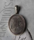 Lovely Antique Victorian Large Solid Silver Locket With Victorian Photo's