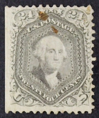США # 78b *НЕИСПОЛЬЗОВАННЫЙ RG H* {24c СЕРЫЙ ВАШИНГТОН} «РЕДКИЙ ОТ 1862 CV$ 1000,00 - Изображение 1 из 4