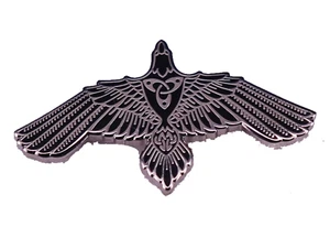 Odin Cuervo Cuervo Nórdico Vikingo Runa Celta Nudo Celta Thor 1.7" Pin Insignia NUEVO - Imagen 1 de 4