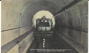 Elektromotor Emerging East River Tunnel Under Detroit River Michigan Central - Bild 1 von 2