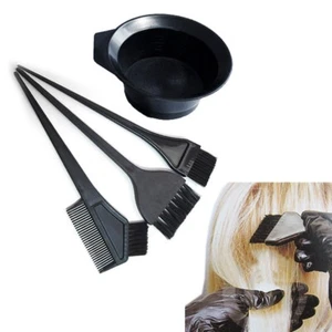 4/pk Hair Coloring Dyeing Kit Color Dye Brush Comb Mixing Bowl Salon Tint Tool - Picture 1 of 1