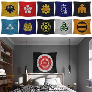 Sengoku period Japanese Warring States Tapestry Emblem Banner Wall Art Shogun - Picture 1 of 44