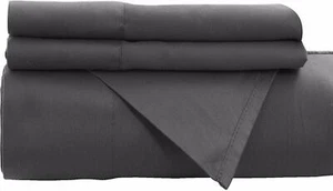 New Persian Gray Flat Sheet 1800 Collection Wrinkle Free Soft Solid Top Sheet - Picture 1 of 1
