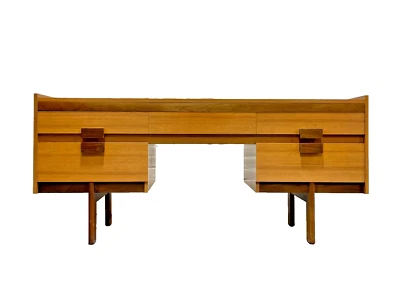 Vaidade/escrivaninha moderna de teca meados do século, década de 1960 - Imagem 1 de 4