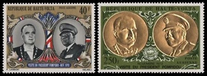 Obervolta 1972 - Mi-Nr. 385-386 ** - MNH - Gold - Präsident Pompidou - Picture 1 of 1