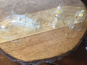 Lot of 3 Hand Blown Glass Bell Christmas Ornament’s Silvestri VTG - Picture 1 of 4