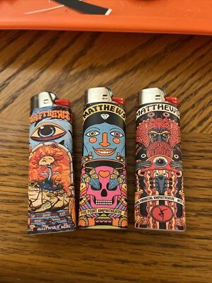 3 Bic Lighters Custom Made Dave Matthews Band Concert Poster Lighter Well Made! - Image 1 of 4