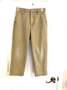 Galaxy School Uniform Boys Pants Sz 10 Short, Tan, Adjustable Waist