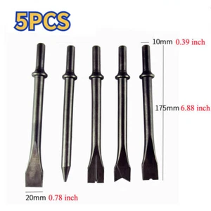 5 PCS 6.88'' Pneumatic Chisel Air Hammer Tool Punch Chipping Bits Set Shank Kit - Picture 1 of 7