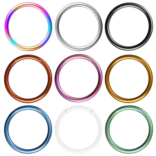 Segment Piercing Universal Schmuck Smooth Lippen Ohr Intim Septum Nasen Ring - Bild 1 von 1