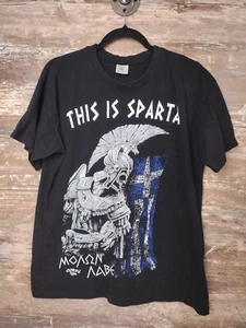 B&C Collection This Is Sparta Graphic Short Sleeve Tee Black Size L - Picture 1 of 10