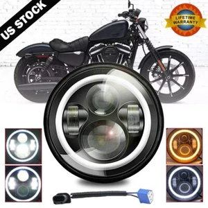 7''inch LED Headlight high lo for Yamaha V-Star XVS 650 950 1100 Classic Stryker - Picture 1 of 21