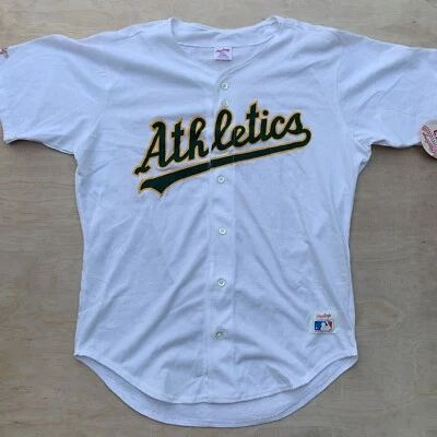 Camiseta deportiva de béisbol Deadstock años 90 de colección Rawlings Oakland A'S Athletics MLB NUEVA EN STOCK L EE. UU. Foto 1 de 4