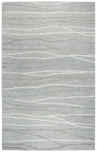 5x8 Rizzy Rugs Gray Rows Bars Wool Tufted Striped Area Rug ID968A - Aprx 5' x 8' - Picture 1 of 2