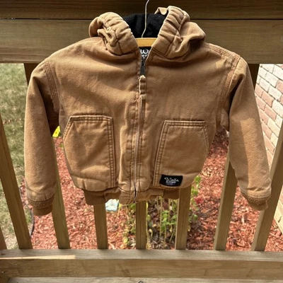 Walls Blizzard Pruf Jacket Boys Small 4/5 Brown Work Barn Chore Canvas READ - Image 1 of 4