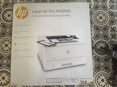 New HP LaserJet Pro M404dn W1A53A A4 Duplex Network Mono Laser Printer White - Image 1 of 4