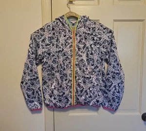 Lilly Pulitzer Luxletic Weekender Hood Windbreaker Full Zip Womens M Star Fish - Picture 1 of 17