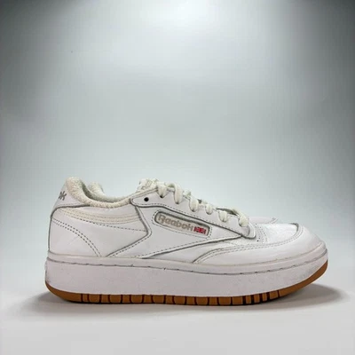 Reebok Club C Double White Classic Platform Sneakers Shoes FV5658 Women’s Sz 5.5 - Image 1 of 4