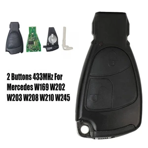 Para Mercedes Benz W169 W202 W203 W208 W210 W245 2 Botones 433 9MHz Llave Coche - Imagen 1 de 10