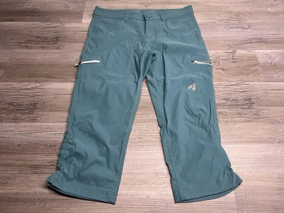 Pantalones capri verdes Eddie Bauer First Ascent senderismo al aire libre para mujer 8 bolsillos con cremallera Foto 1 de 4
