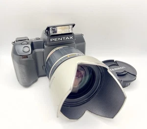 Tamron AF 28-200mm f3.8-5.6 Macro Lens & Hood & Pentax SF 7 10 35mm Film Camera - Picture 1 of 19