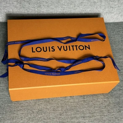 Подлинный Louis Vuitton LV магнитные подарочная коробка 14 «x 10» x 5» пустая коробка с лентой - Изображение 1 из 4