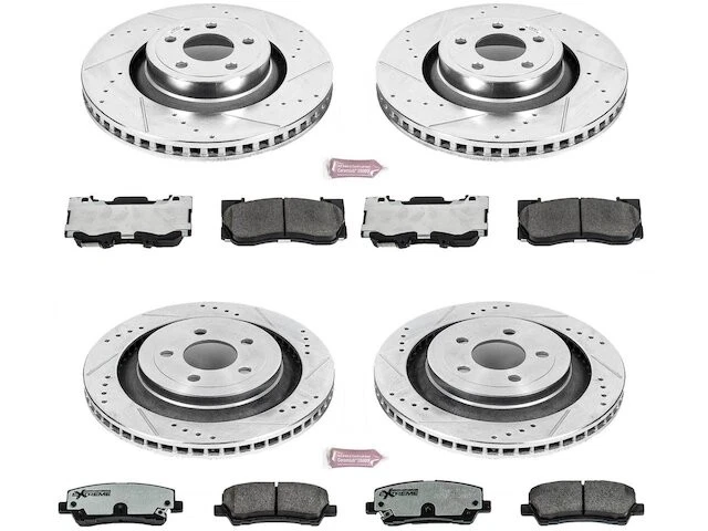 Kit de pastillas de freno y rotor delanteras y traseras para Ford Mustang 2015-2020 2016 HD929TP Foto 1 de 1