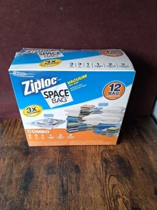 NUEVO Combo de bolsa espacial Ziploc paquete de 12 valor sello al vacío almacenamiento hermético al aire y al agua - Imagen 1 de 6