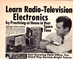 National Radio Institute Washington DC Learn Electronics Vintage Print Ad 1960 - Picture 1 of 5