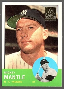 MLB 1963 Topps 200 Mickey Mantle Salón de la fama New York Yankees Reimpresión - Imagen 1 de 2