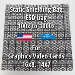 1000 Premium ESD Anti-Static Shielding Bags Open Top 16 x 8" Graphics Video Card - Picture 1 of 11