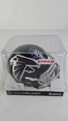 MINICASCO RIDDELL FIRMADO POR JAMAL ANDERSON ATLANTA FALCONS, CERTIFICADO DE AUTENTICIDAD JSA Foto 1 de 4