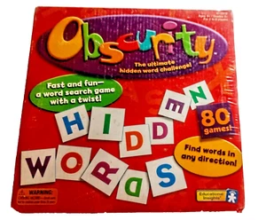OBSCURITY: Ultimate Hidden Word Challenge Kids Word Search Game Educational NIB - Picture 1 of 2