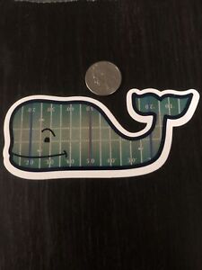 New Vineyard Vines Football Field Whale Sticker Laptop Yeti Car Decal