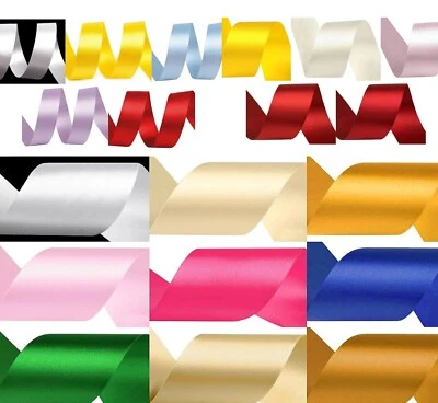 5 Meter Schleifenband Antennenband Satinband zweiseitig Polyester 15-40 mm - Bild 1 von 2