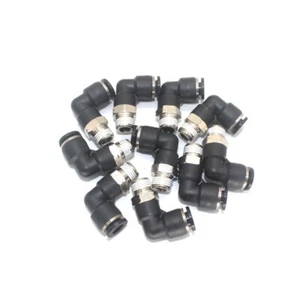 Pneumatic Male Elbow Connector 1/4 OD Tube 1/8 NPT Thread Push in Fitting 10Pcs - Picture 1 of 4