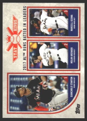 Giancarlo Stanton / Nolan Arenado / Marcell Ozuna #309 2018 Topps Big League - Image 1 of 2