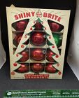 Vintage Shiny Brite Christmas 12 Ornaments 1950S Original Box 3 Red Green