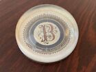 Punch Studio Crystal Paperweight Letter “B” Monogram Made in France 3 5/8” base