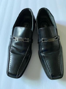 Zapatos de vestir Oxford de cuero negro Stacy Adams para hombre talla 7M - Imagen 1 de 11