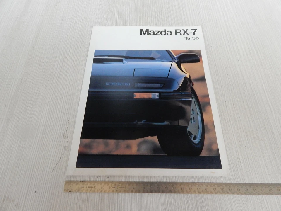 BROCHURE DEPLIANT ORIGINALE MAZDA RX-7 RX7 RX 7 TURBO LINGUA FRANCESE - Immagine 1 di 4