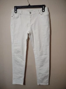 MICHAEL KORS Women’s White Denim Jeans Straight Leg Size 10 Spring Easter - Picture 1 of 4