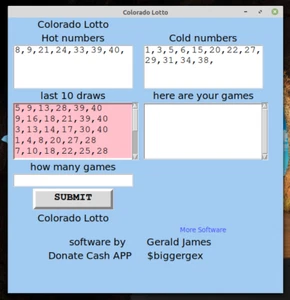 Colorado Lotto Lottery Numbers software CD for Windows 7 & 8 & 10 - Picture 1 of 2